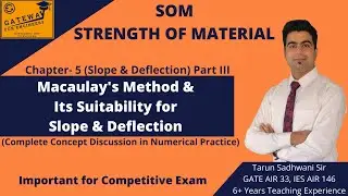 Macaulay&rsquo;s Method for Slope & Deflection |GATE-2022|SOM|CE|ME|ESE-2021|State PSC|SSC|AE|JE
