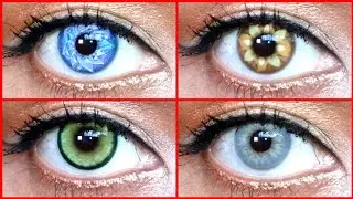 Обзор контактных линз IZZIEYE Petaline BlueVensy Brown Nevia Green Dewin Grey #izzieye