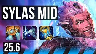 SYLAS vs AHRI (MID) | 8 solo kills, Legendary | KR Master | 25.6