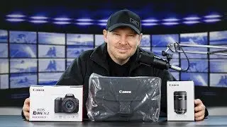Canon SL2 Unboxing & Initial Impressions (2 Lens Kit with Canon 18-55 & 55-250 Camera Bag 32GB Card)