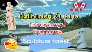 Халибертон - столица искусства. Лес скульптур и красивые озера. 