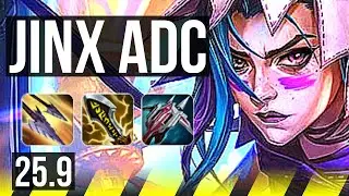 JINX & Thresh vs KAI'SA & Rell (ADC) | 18/4/12, Legendary | EUNE Master | 25.9