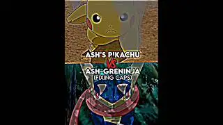 Ash greninja vs Ash's Pikachu|| who is strongest💪 #shorts #pokemon