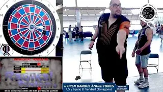 II OPEN de dardos ÀNGEL TOBIES - Individual nivel 1 - ABRAHAM vs RAFITA   15 37