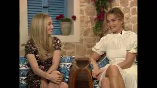 Amanda Seyfried and Lily James Sexy Crossed Legs