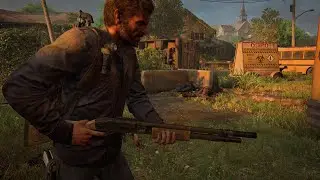 Joel vs Infected in Bill's town 2 - Grounded+ - The Last of Us Part I