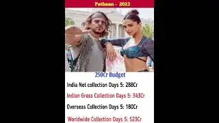 Pathaan Movie |  India Net  Total 5 Days  | Gross  Overseas Worldwide  |  SRK |  #shorts Tricks