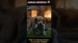 🐶🔥 Brave Dog Saves Cat From Burning House &ndash; Real Hero! #animalrescue #dogsavecat #cat #dog