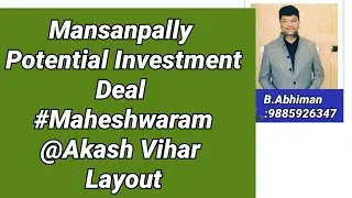 Mansanpally Villa plot for sale #Maheshwaram#Pedda Golkonda..Akash Vihar