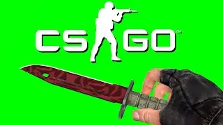 CS:GO - Slaughter Bayonet Knife in First Person [GREEN SCREEN]