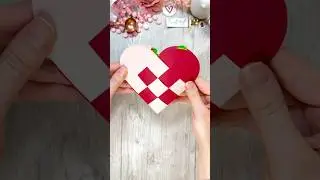 💗 S&uuml;&szlig;e DIY Herz-Tasche 💗 #bastelanleitung #basteln #diy #valentinesday