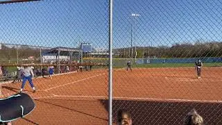 GMS Varsity Softball Triple to deep right  BELLA STADER
