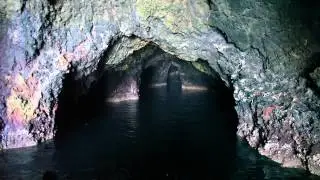 Inside Painted Cave of Santa Cruz Islands