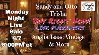 Curated Live Sale Incredible Deals on Unique Vintage Finds! | Apr 7th @8pm et (5pm pt)