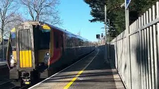 South western railway class 458/5 coming into Chertsey for weybrige in swt livery