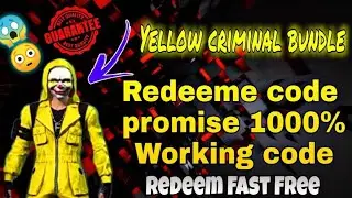 How To Get Free Yellow Criminal Bundle Redeem Code|16 October New Redeem Code Today|Redeem Code|YT|