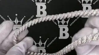 VVS Simulated Diamond Twisted Rope Chain | Hip Hop Bling Iced Out Jewelry