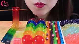 ASMR RAINBOW TWIZZLERS POPPING BOBA JELLYNOODLES KYOHO JELLY @Graphi-Kid