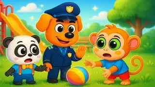 Police Dog Saves a Lost Monkey in the Park 🚓🐒 | Funny Dun Labrado Story