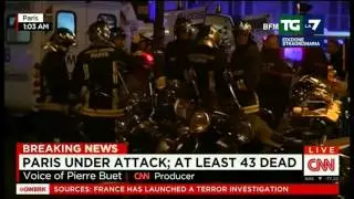 Attacchi di Parigi- Bliz al Bataclan (copertura di La7)