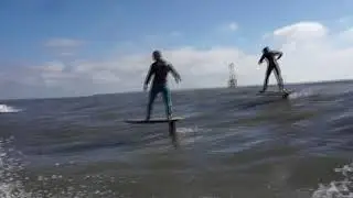Go Foil, Austin and Dave Kalama and Byron Sewell Hydro foil Hilton Head Island South carolina!