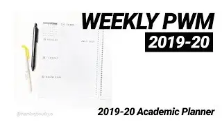 WEEKLY PWM 2019-20 Academic Planner