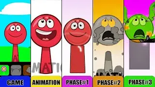 My NEW! Sprunki OC: Red Ball (from Red Ball 4) Phase 4 Animation vs Game (All Versions)