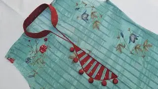 Perfect Flat Collar kurti Neck Design Cutting and Stitching | Collar Neck Design @sajiddesigns