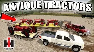 FARMING SIMULATOR 2017 | HAULING ANTIQUE TRACTORS WITH POWERSTROKE AND DURAMAX | FARMALL