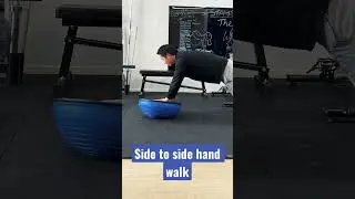 Shoulder stability exercises with a bosu ball