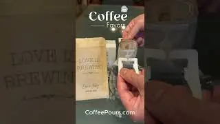 Pour Over Coffee Wedding Favors | Personalized Gourmet Gift to Enjoy at the Table Bridal Shower Gift