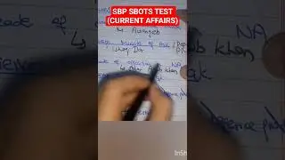 SBP SBOTS 2025 NTS Test | Current Affairs MCQs | Exam Prep#sbots #sbots2025