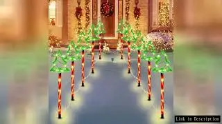 5pc/set solar candy Christmas tree ground installation decorative lights outdoor garden lawn LED lig
