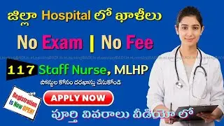 స్టాఫ్ నర్స్, MLHP, DEO, MO, Supporting Staff ఉద్యోగాలు NO Exam NO Fee 33 Dist Aspirants Apply here