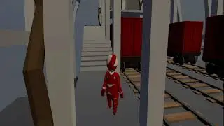 Human Fall Flat : Train level : Walkthrough Part 1