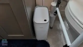 self opening trash can small for bathrooms