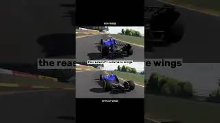 F1 cars with vs without wings in SPA