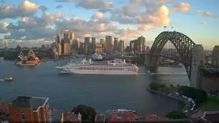 Pacific Explorer departs Sydney Harbour 22 June 2017