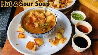 Restaurant Style Hot & Sour Chicken Soup| Soup Recipes| Croutons Recipes| Winter Special Soup Recipe
