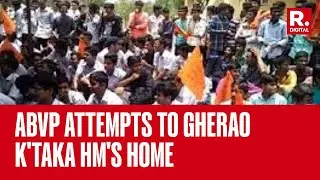 ABVP Attempts to Gherao Home Minister's Residence Over Murder of Congress Corporator's Daughter
