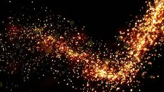 Golden Glitter Flight with Sparkling Light Shining Christmas Gold particles 4K | By Creator Stockify