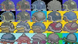 Graph Paper Speed-Draw Evolution of the Buzzy Beetle (Super Mario) Images Part 1