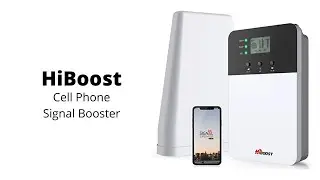 HiBoost | Cell Phone Signal Booster - Upgraded Kit Support up to 6,000 sq ft with 2 Indoor Antennas