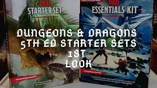 Dungeons & Dragons 5th ed Starter set and Essentials sets unboxing & overview