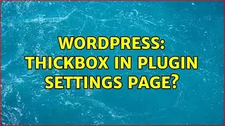 Wordpress: Thickbox in Plugin settings page?