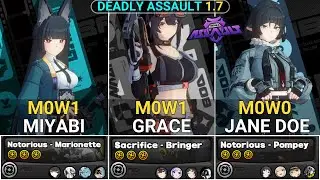 Miyabi M0W1 & Grace M0W1 & Jane Doe M0W0 Showcase | Deadly Assault Zenless Zone Zero 1.7