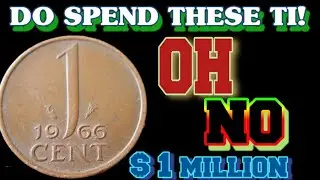 1966 ONE CENT NETHERLANDS COIN RARE OLD COIN ULTRA HAIR 58 YEAR OLD COIN VALUE