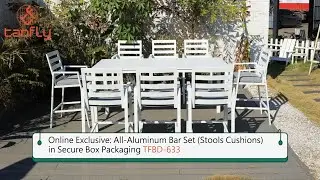 Online Exclusive: Al-Aluminum Bar Set (Stools Cushions) in Secure Box Packaging TFBD-633