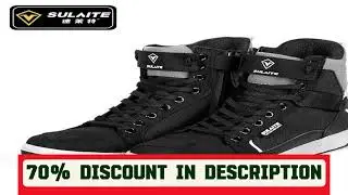 #Men Motorcycle boots Breathable Anti-fall Rider Road Racing Casual Shoes Boots Gear Shift Rubber S