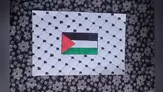🇵🇸Palestine flag very easy to draw #art #painting #drawing #youtubevideo #love @NadiasArtJourney